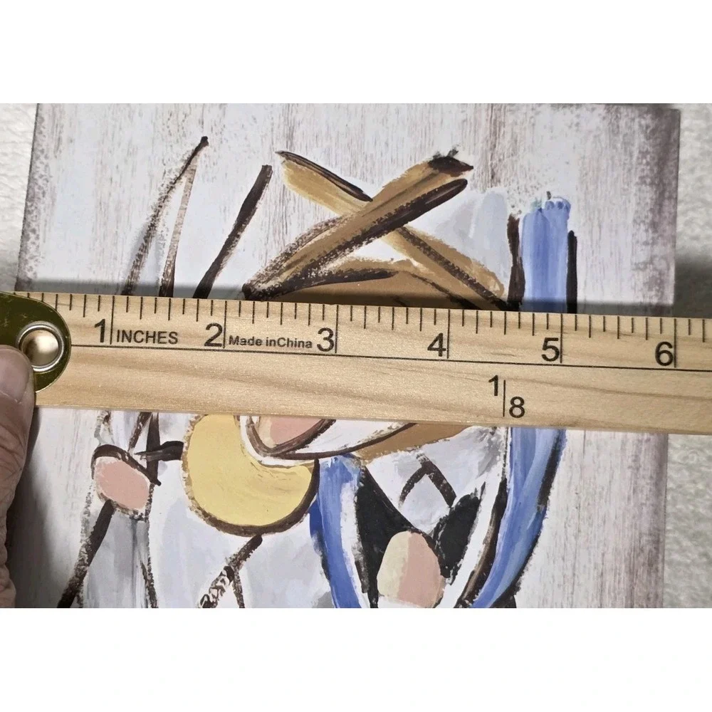 Nativity‎ Scene On Wood Tabletop Decoration Christmas